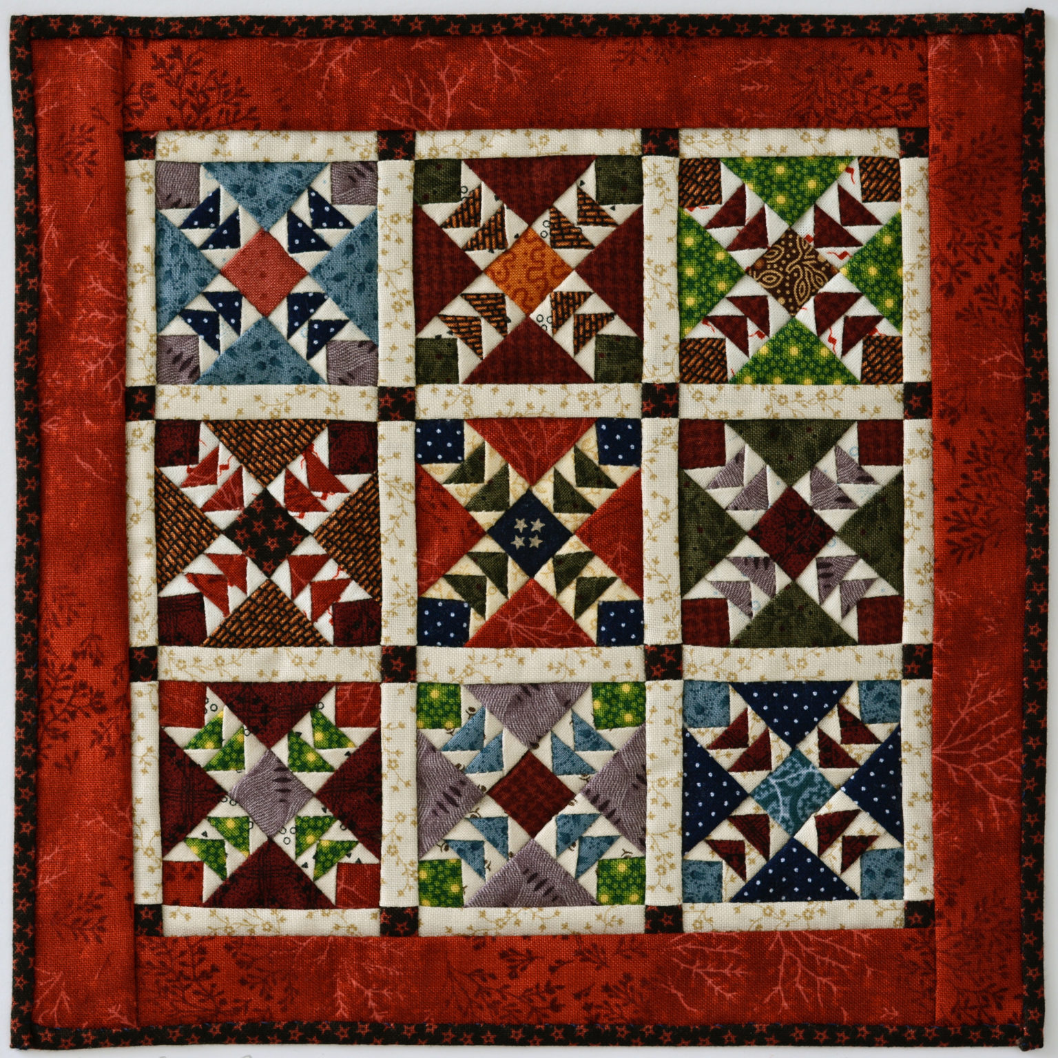 Wild Goose Chase Red Miniature Quilts Inspired by 19th Century Designs